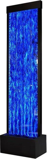 Vente-unique Wassersäule Blennie Schwarz mit LED-Licht, Höhe: 39 cm - Bild 1