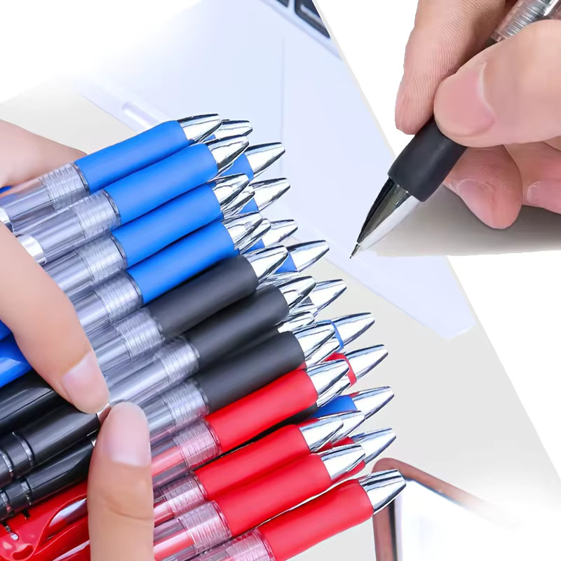 Set mit 15 transparenten Gelstiften mit 0,5 mm mittlerer Spitze in Schwarz und Multicolour - Bild 1