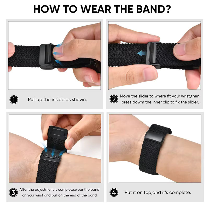 QKX Alarm-ID-Armband, Schwarz, Unisex - Bild 4
