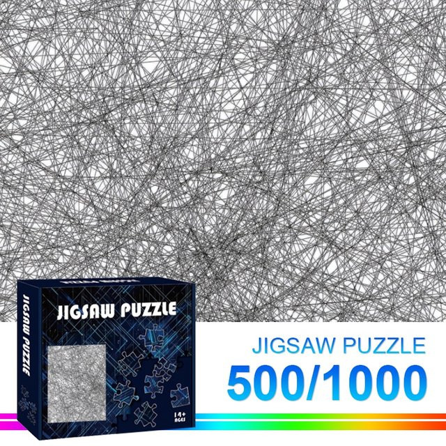 AZNM Abstraktes Linienkunst-Puzzle, Bunt / Mehrfarbig, ab 14 Jahre - Bild 1