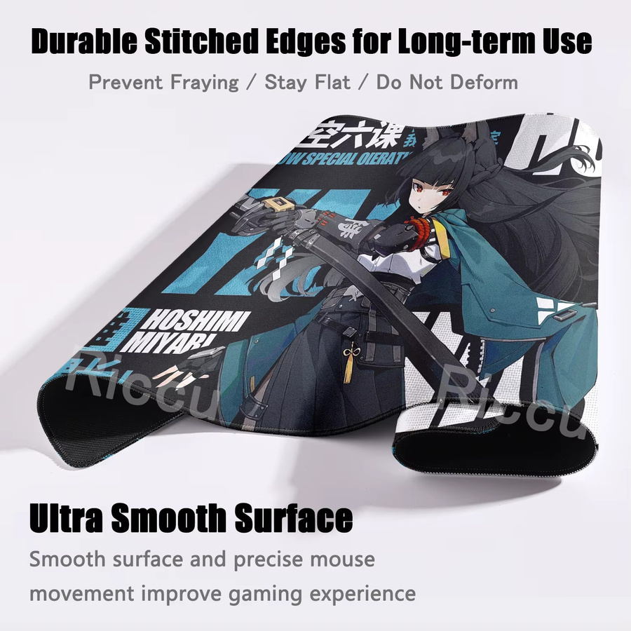 Zenless Zone Zero ZZZ Gaming Mousepad mit Nicole, Ellen, Zhu Yuan und Hoshimi Miyabi in Multicolour, XXL Mousemat für Office und Gaming - Bild 2