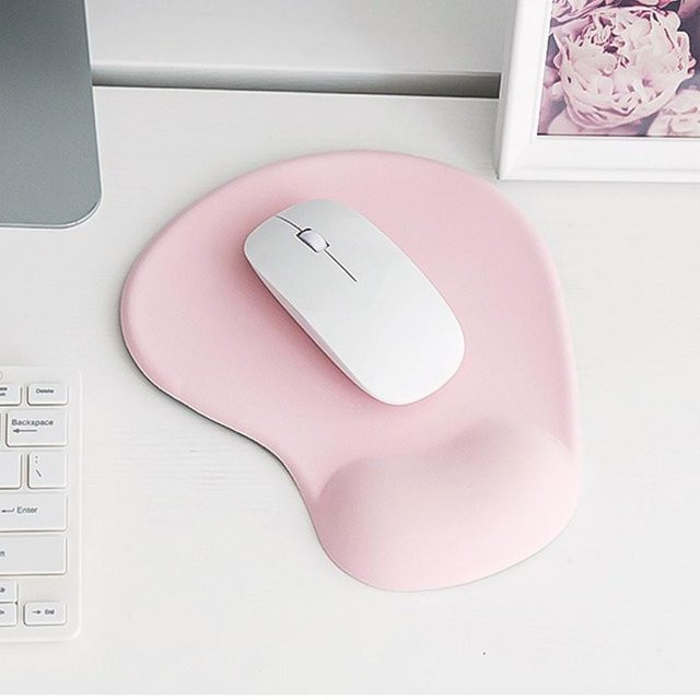 Ergonomisches Mauspad mit Handgelenkschutz aus Silikagel von Love Home Garden in Rosa, B/T/H: 23 x 19 x 0,4 cm - Bild 1