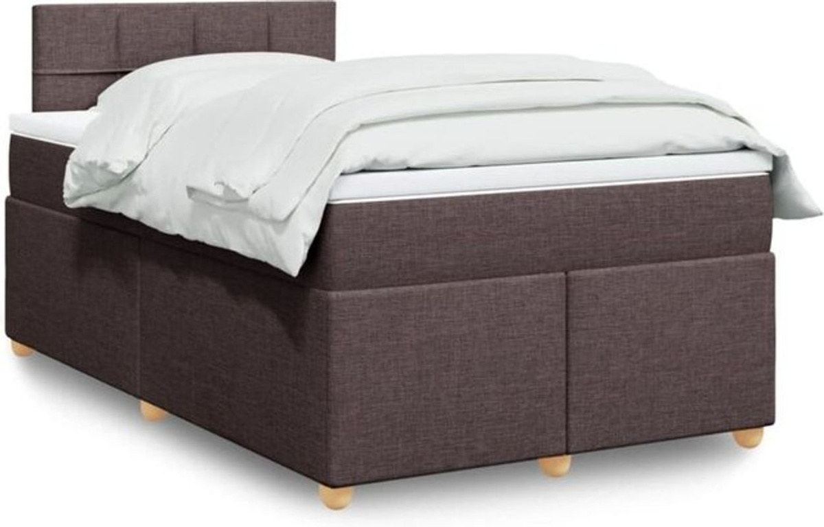 vidaxl Boxspringbett mit Matratze aus Stoff in Braun, B/T/H: 190 x 120 x 100,5 cm - Bild 1