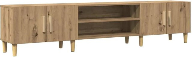 vidaXL TV-Schrank Artisan-Eiche in Braun aus Holzwerkstoff und Eukalyptus, B/T/H: 180 x 31,5 x 40 cm - Bild 1