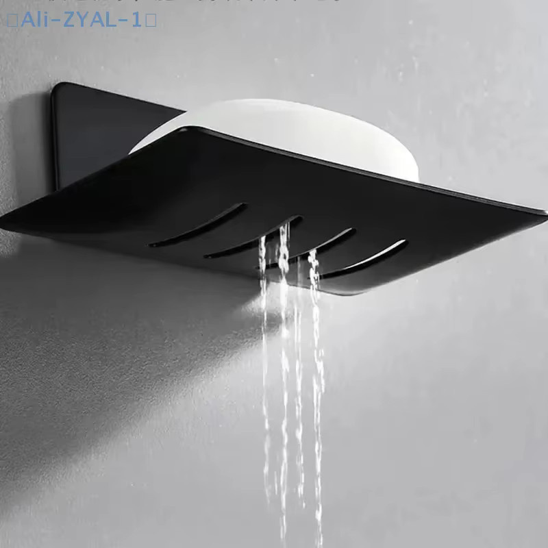 JETTING Seifenschale aus Kohlenstoffstahl für Badezimmer und Dusche, Wandmontage mit Entwässerung, Schwarz oder Weiß - Bild 3