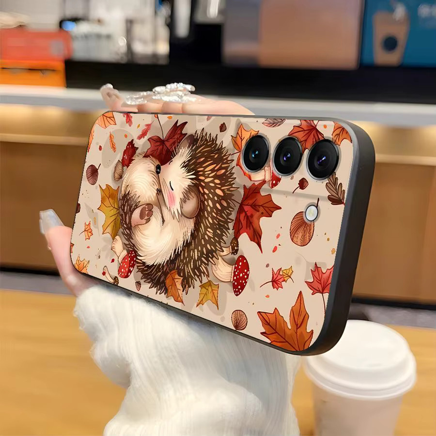 Niedliche Handyhülle mit Igel-Design für Samsung Galaxy S24 S25 S26 S23 Ultra S20 S21 FE S10 S9 Note 20 10 9 8 in Multicolour - Bild 2