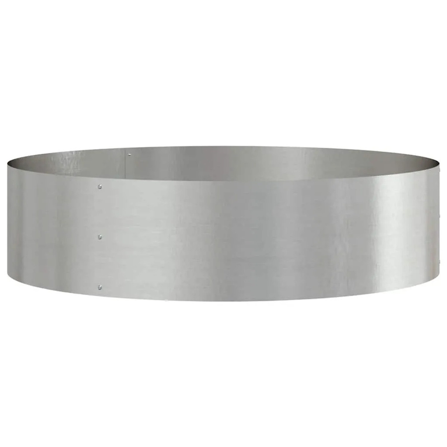 vidaXL Pflanzenring aus Edelstahl in Silber, B/T/H: 80 x 80 x 20 cm - Bild 2