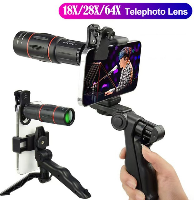 XMSJ Makro-Teleobjektiv Set für iPhone Mobiltelefone in Schwarz - Bild 1