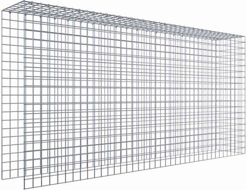 Gabiona Anbaukorb Typ 4 aus Stahl in Silbergrau, Maschenweite 5 x 5 cm, B/H/T: 100 x 200 x 30 cm - Bild 1