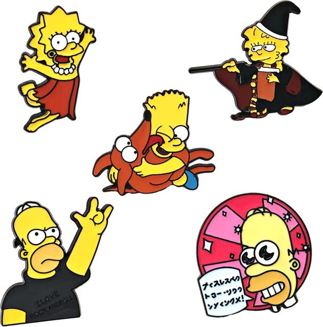 The Simpsons Pins-Set, 5-teilig, Metall-Emaille, Bunt - Bild 1