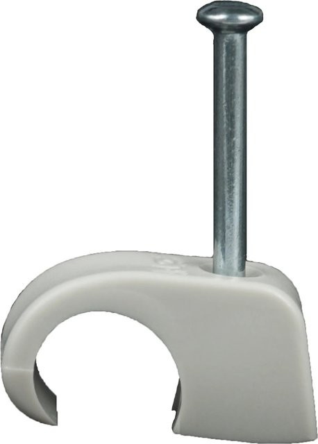 Don Quichotte Nagel-Clip aus Metall in Weiß, galvanisiert, 100 Stück, Breite: 2 mm, Länge: 35 mm, mit Nagel 7 mm bis 11 mm - Bild 1