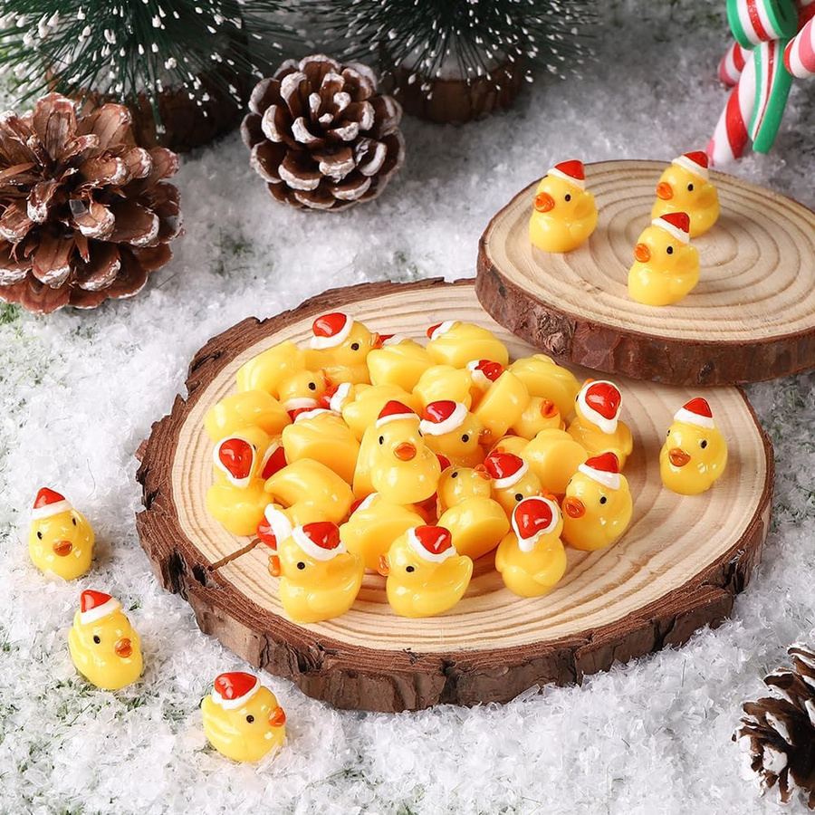 Yiran Toy Mini-Weihnachtsenten aus Harz für DIY-Feengärten und Weihnachtsdekorationen - Bild 5