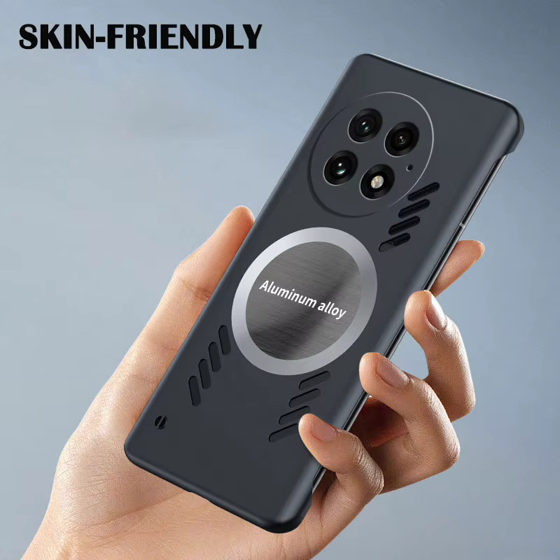 Graphen Wärmeableitungs Kühlmagnet Handyhülle für OnePlus 15 15R 13 13S 13R 12 12R 11 11R 10 10T 9RT 9 8 Pro Rahmenlose Abdeckung in Orange - Bild 2