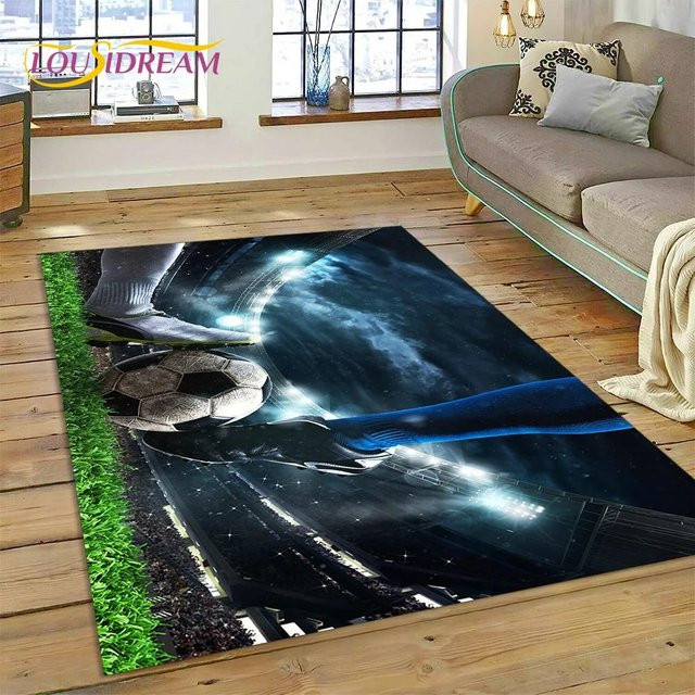 Karpetti 3D-Teppich mit Fußballfeld Motiv in Multicolour, B/H: 60 x 40 cm - Bild 1