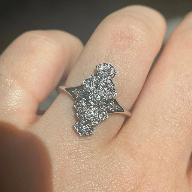 Huitan Ring, Silber, Zirkonia, Damen - Bild 1