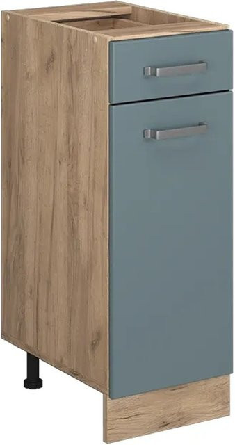 Vicco Küchenunterschrank R-Line Schubunterschrank in Blau-Grau und Solid Eiche - Bild 2