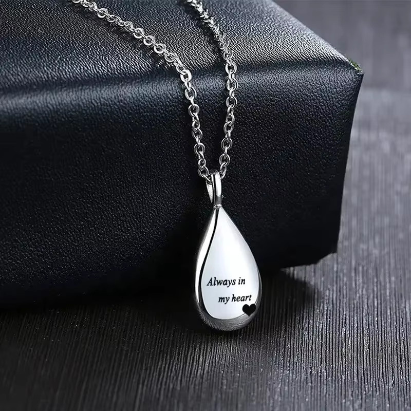 Anhänger Edelstahl, Teardrop, Silber, Unisex - Bild 3