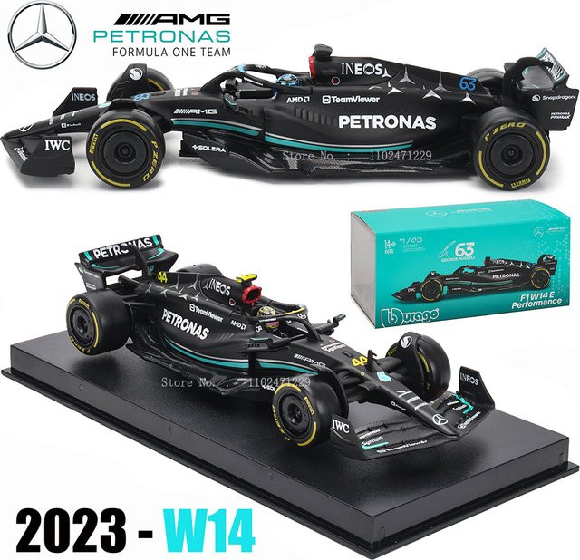 Bburago Mercedes-AMG Petronas F1 Team W14 2023, Automodell, 1:43, ab 14 Jahren - Bild 1
