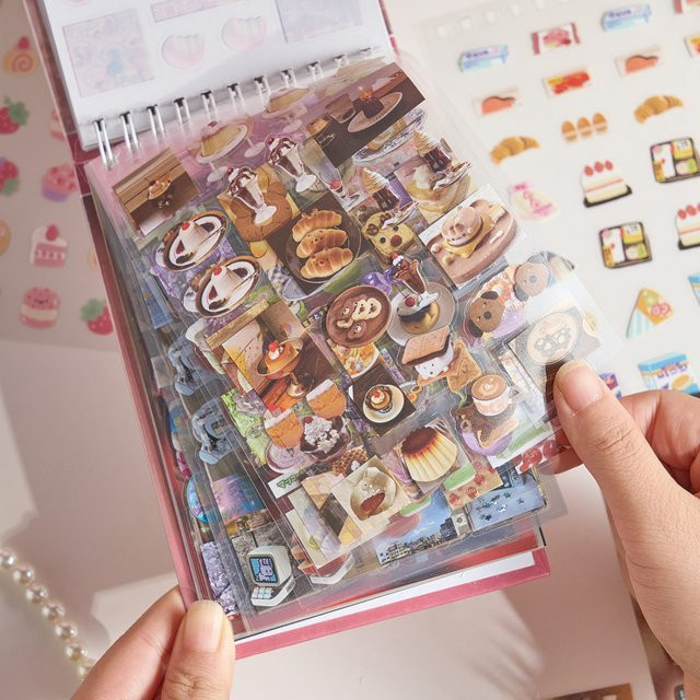 50-teiliges Spiral-Aufkleberalbum im japanischen Stil für Tagebuch und Handarbeit, Mehrfarbig - Bild 1