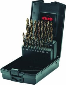 Ruko Flowstep Tip HSS-Co Bohrsatz DIN 338 in Rosebox, 19-teilig, Multicolor - Bild 1