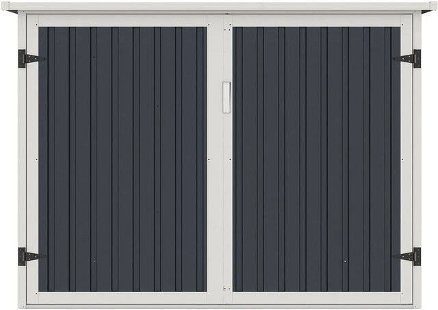 Fahrradbox Vente-unique Niki aus verzinktem Stahl in Anthrazitgrau, Höhe: 189 cm - Bild 1