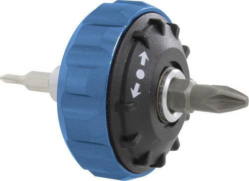Donau Elektronik MBS07 Bit-Ratsche 1/4 Zoll in Blau aus Aluminium - Bild 1