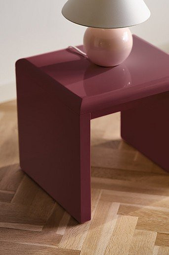 Jotex ZAROS kleiner Tisch in Rot, modern und geometrisch, B/T/H: 40 x 40 x 45 cm - Bild 1