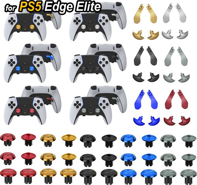 ZHOUCHEN Metall-Thumbsticks und Ersatzzubehör Set für PS5 Edge Controller in Blau - Bild 1