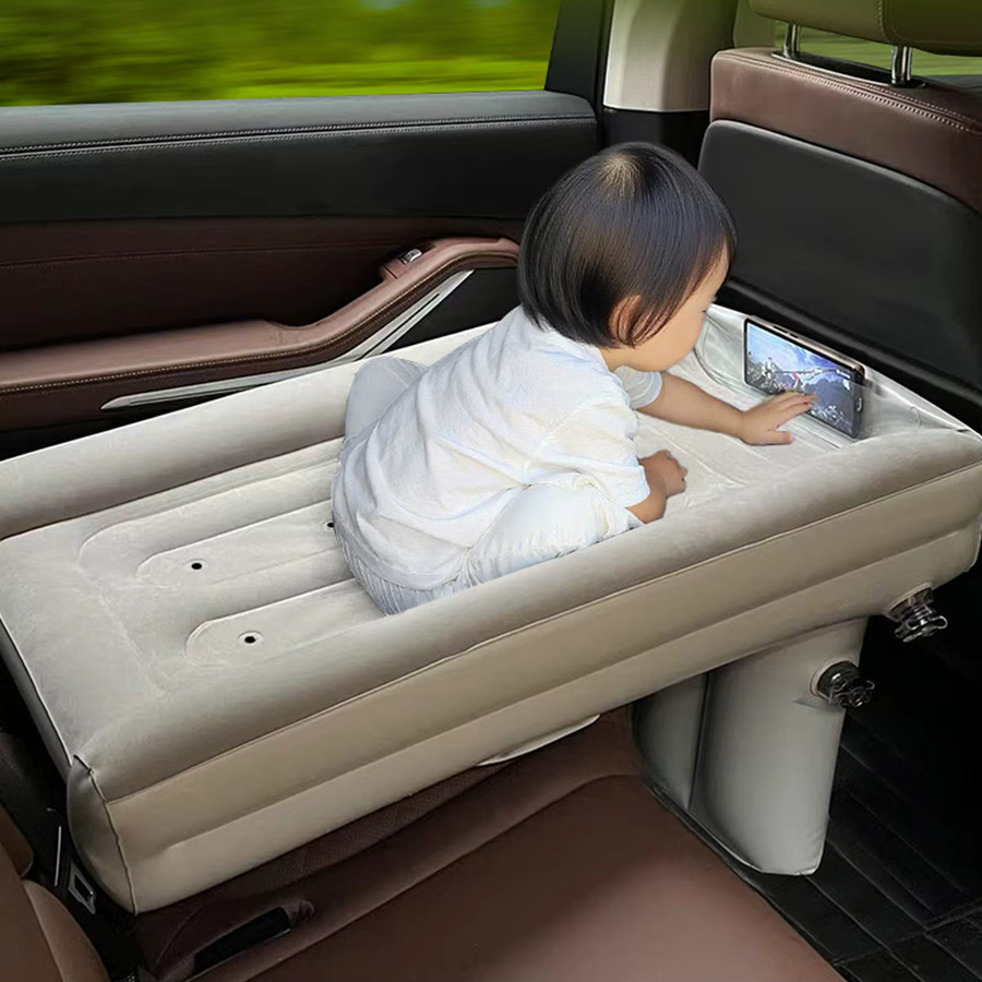 Aufblasbares Auto-Schlafbett mit Pumpe, verdickte Luftmatratze für Kinder als Rücksitz-Luftmatratze für Camping, Wandern und Outdoor-Reisen - Bild 2