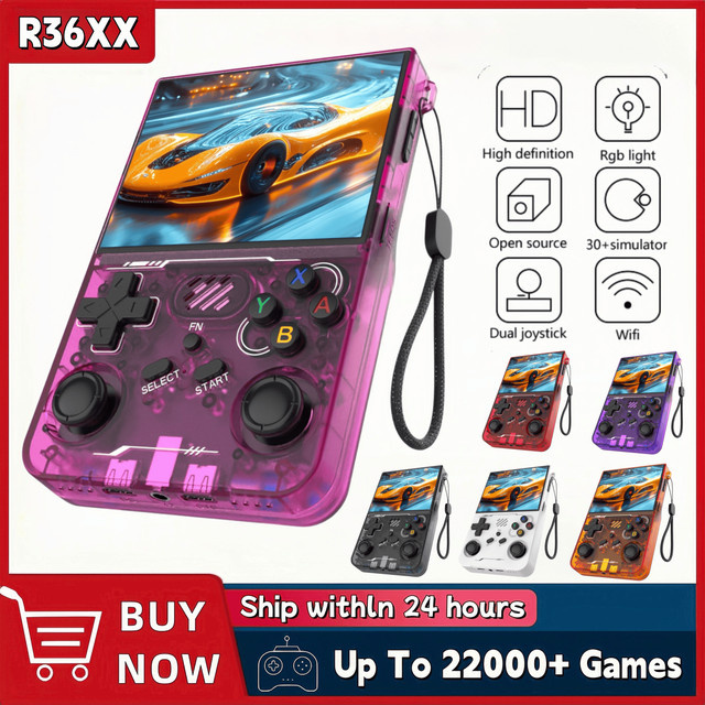 ZUIDID Retro R36S Handheld-Videospielkonsole mit 3,5 Zoll IPS-Bildschirm, 128GB Speicher, Wi-Fi und Linux-System in Grün - Bild 1