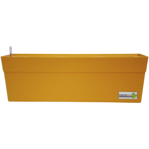 GREENBAR Kräuterbox Fensterkasten mit Bewässerungssystem und Wasserstandsanzeige, Gelb, B/T/H: 16,0 x 15,5 cm - Bild 2