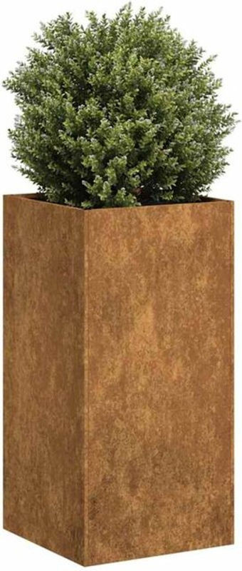 Vidaxl Pflanzkübel aus wetterfestem Stahl in Braun, H x B x T: 80 x 40 x 40 cm - Bild 1