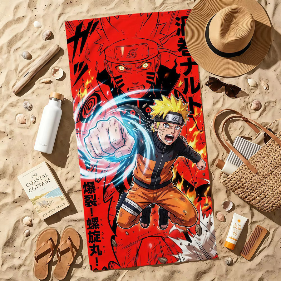 Weiches Naruto Anime Strandtuch in Multicolour für Pool, Strand und Sport - Bild 4