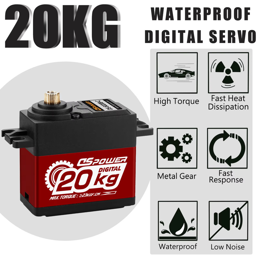 DSPOWER Digital Servo, Metallgetriebe, 20KG - Bild 2