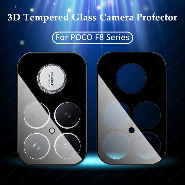 2er-Set 3D gebogene Kamera-Schutzglas Abdeckung für Xiaomi POCO F8 Ultra und POCO F8 Pro 5G, transparent - Bild 1
