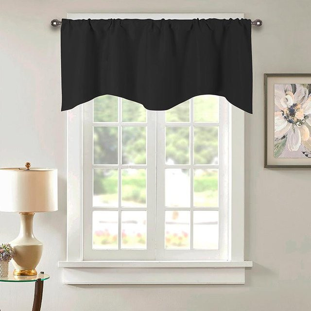 Cozy Haven Verdunkelungsvolant Vorhang aus Polyester, Schwarz, B: 132 cm, H: 46 cm - Bild 1