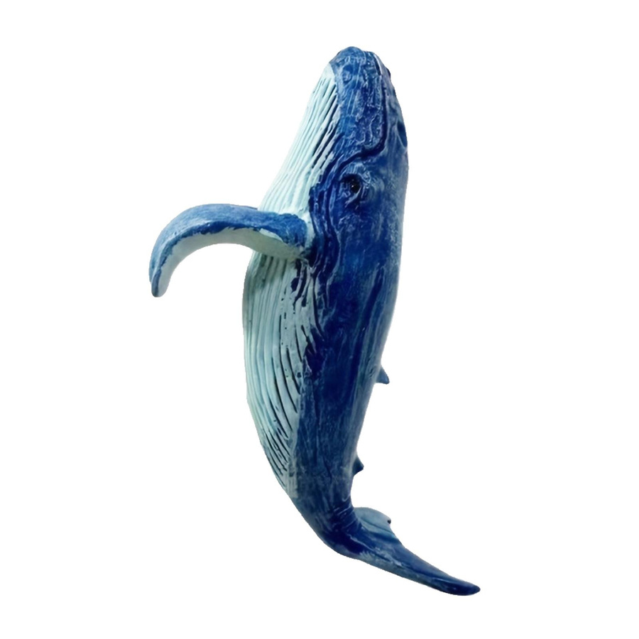 Realistische Wal Statue aus Harz in Blau als dekorative Skulptur für Garten und Landschaftsgestaltung - Bild 2