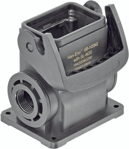 HARTING Sockelgehäuse 19 43 006 0290 19430060290 in Schwarz aus Kunststoff - Bild 1