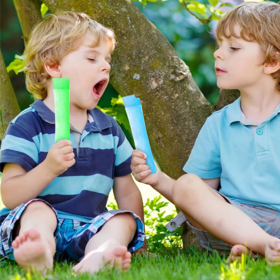 ZHUANGYUN Einweg-Eisformbeutel mit Trichter und Clip, BPA-freie Gefrierbeutel aus transparentem Kunststoff für Joghurt, Saft und Eiscreme - Bild 4