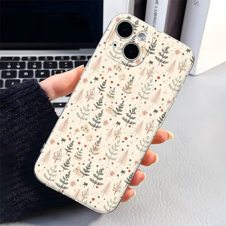 Transparente Apple iPhone Handyhülle mit Weihnachtsbaum-Aufdruck in Multicolor für iPhone 17, 16 und 15 Serien - Bild 2