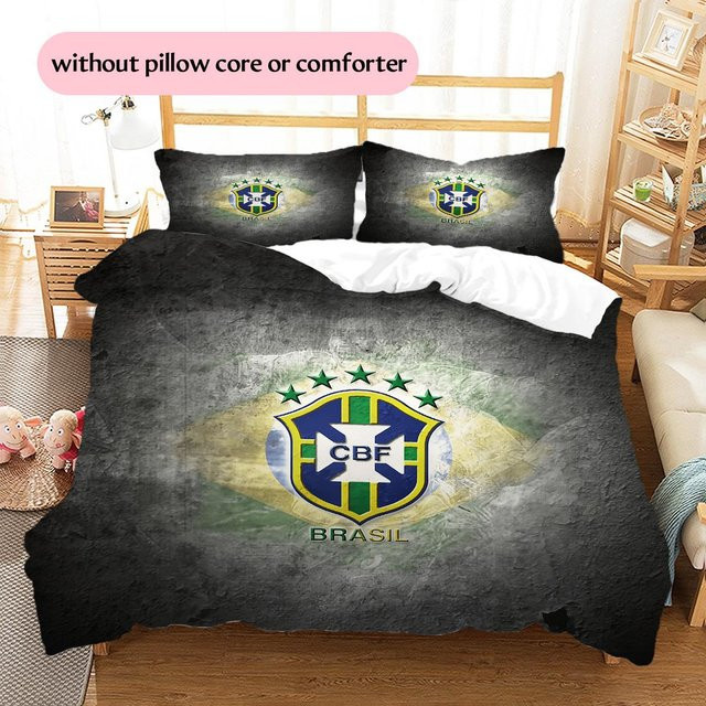 DayByDayLove Brasilien Nationalmannschaft Bettwäsche Set mit Muster, B/H: 135 x 200 cm, Mehrfarbig - Bild 1