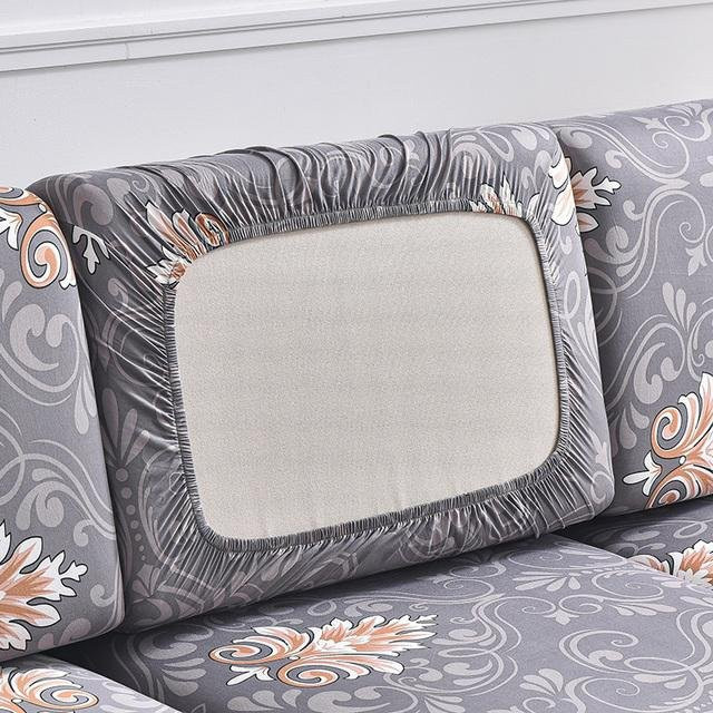 Dehnbarer Sitzkissenbezug in Grau, Waschbarer Stretch-Stuhlbezug für Sofa und Möbel, B/H: 45 x 45 cm - Bild 1