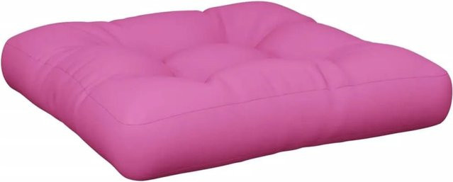 vidaXL Palettenkissen Rosa aus Polyester, wasserabweisend und UV-beständig, B/T/H: 50 x 50 x 12 cm - Bild 1