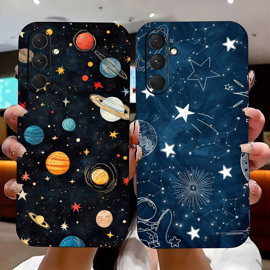 Handyhülle mit Sternenhimmel-Konstellation für Samsung Galaxy S25 S24 S23 S22 S21 S20 Ultra Plus FE Lite 5G, Schwarz/Mehrfarbig - Bild 2