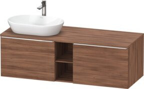 Duravit Waschtischunterschrank D-Neo in Nussbaum Natur, Wandhängend, B/T/H: 140 x 55 x 45,9 cm - Bild 1