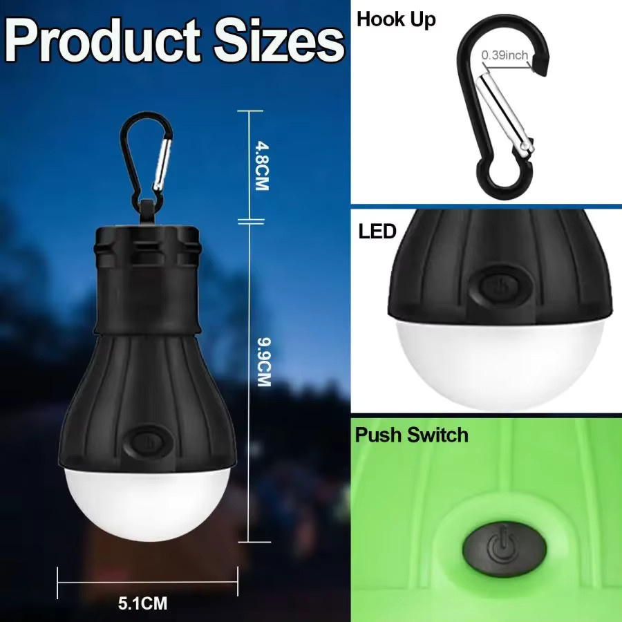 POCKETMAN LED Camping Laterne Tragbare Zelt Lampe als Helles Notlicht für Wandern und Rucksackreisen - Bild 2