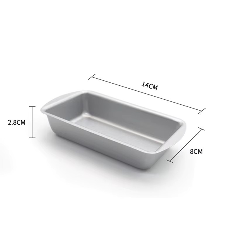 Venlohome Mini Toast Brotform Set aus Kohlenstoffstahl, rechteckige Antihaft-Backform für Brot und Kuchen, Silber - Bild 4