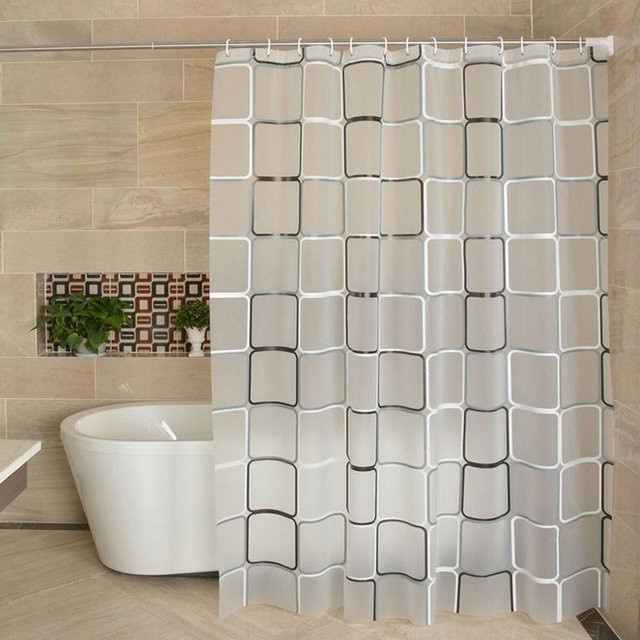 Wasserdichter PEVA Duschvorhang Liner von YuTao Soliloquy 028, transparent in Beige, B x H: 80 x 180 cm - Bild 1