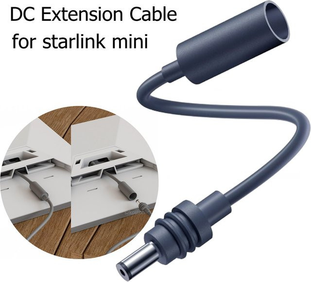 SZKOSTON Starlink Mini DC Verlängerungskabel Wasserdicht mit Buchse auf Stecker Adapter in Schwarz - Bild 1