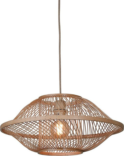 Good&Mojo Maui S Pendelleuchte aus Bambus in Natur/Braun mit LED-Filament - Bild 1
